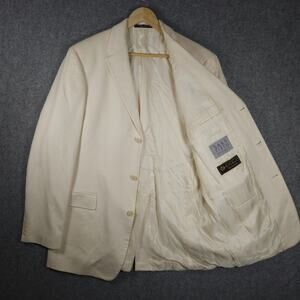 Loro Piana 100% Cashmere Coat Size 46L Saks Fifth Avenue Jacket ITALY Cream USA